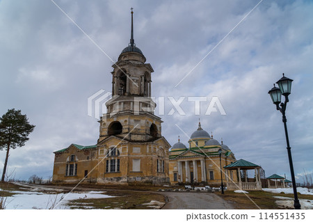 March 22, 2024. Russia. Tver region. The Church of the Savior in the city of Staritsa. 114551435