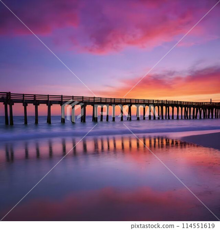 Twilight Tranquility: Rediscovering Serenity along Naples' Shoreline 114551619