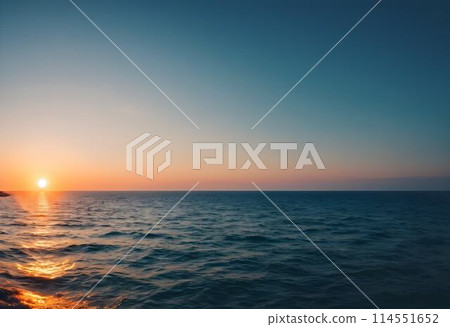 Seascape Symphony: The Captivating Dance of Sunset and Sunrise in Panoramic Views" 114551652