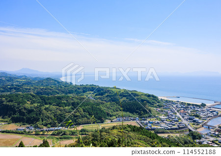 The streets of Hioki City seen from Tomibansan Ikoinomori Nature Park The streets of Hioki City seen from Tomibansan Ikoinomori Nature Park 114552188