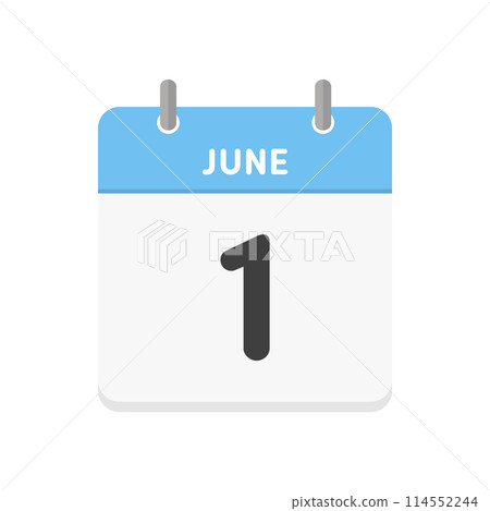 6月1日/6月1日每日日曆圖示 - 6/1事件和本月第一個圖像素材 114552244