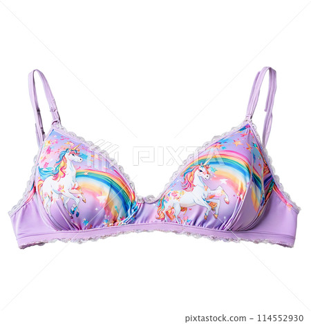 Whimsical unicorn print bralette prancing... - Stock Illustration  [114552930] - PIXTA