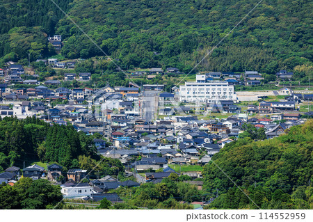 從Tomibansan Ikoinomori自然公園看到的Hioki市的街道 114552959