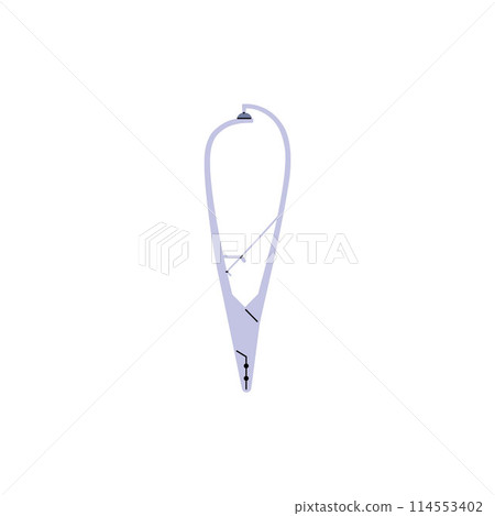 Tool for piercing piercing in a beauty salon on an isolated background. Tool for piercing piercing in a beauty salon on an isolated background. 114553402
