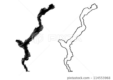 Lake Maggiore (Italian Republic, Italy, Switzerland, Swiss Confederation) map vector illustration, scribble sketch Lago Verbano map Lake Maggiore (Italian Republic, Italy, Switzerland, Swiss Confederation) map vector illustration, scribble sketch Lago Verbano map 114553968