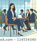 Business people to hold meetings 114554340
