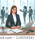 Business people to hold meetings 114554341