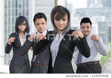 戰鬥商人做戰鬥姿勢 戰鬥商人做戰鬥姿勢 114554590