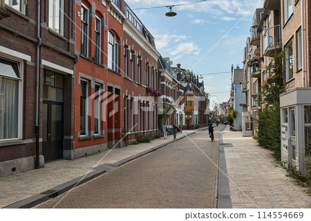 Residential street in Europe, Tilburg, The Netherlands 114554669