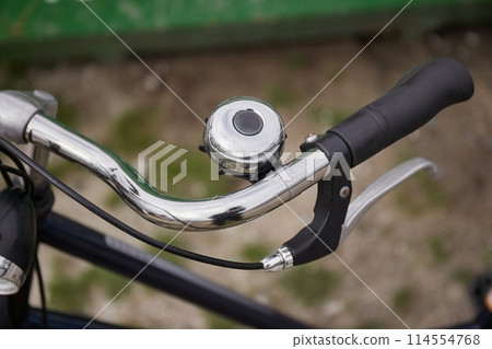 Bicycle closeup detail with bell 114554768