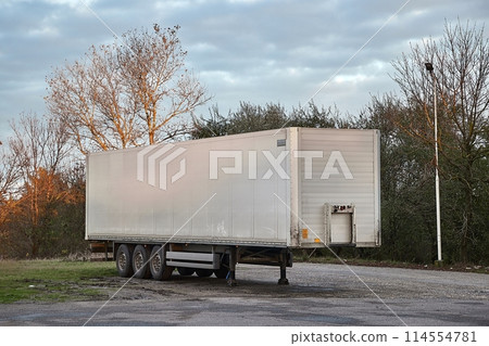 Cargo Truck Trailer Left Behind Cargo Truck Trailer Left Behind 114554781