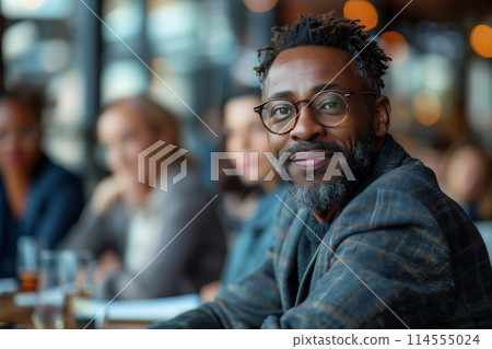 Multiracial business people on a meeting 114555024