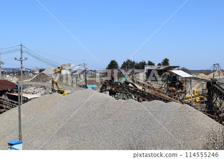 Crushed stone factory Construction material production site Crushed stone factory Construction material production site 114555246