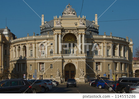 Odessa National Academic Opera and Ballet Theater. The theater was built in 1809 and took 5 years to build. By tragic accident, it burned to the ground in 1873. Odessa National Academic Opera and Ballet Theater. The theater was built in 1809 and took 5 years to build. By tragic accident, it burned to the ground in 1873. 114555286