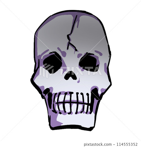 破裂的頭骨的插圖 114555352
