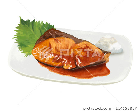 Teriyaki with grilled 114556817