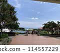 Resort pool with resort hotel 114557229