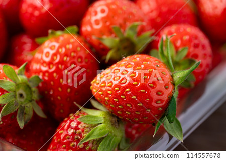 Delicious packed strawberries 114557678