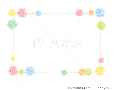 colorful round frame 114557679