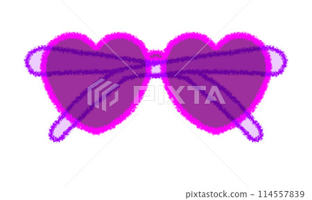 Crayon illustration of sunglasses 114557839