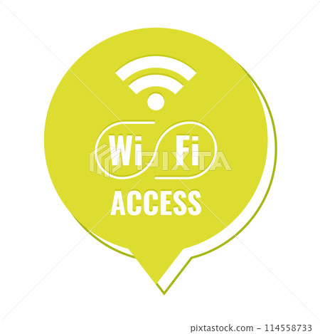 Wifi access label Vector 114558733