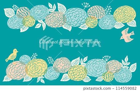 Abstract and stylish flower and bird frame Abstract and stylish flower and bird frame 114559082