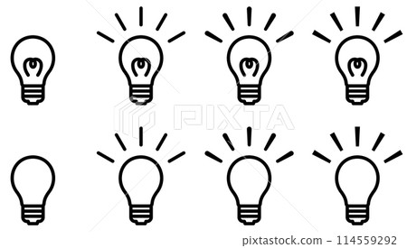 Vector illustration set of various light bulbs 114559292