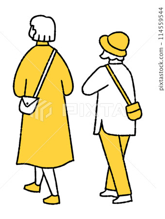 Female office workers in their 20s and 60s on their way to work 114559544