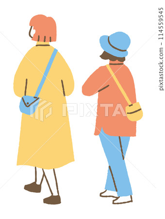 Female office workers in their 20s and 60s on their way to work_Color Female office workers in their 20s and 60s on their way to work_Color 114559545