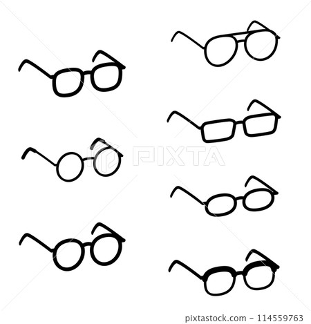 Open glasses diagonal Open glasses diagonal 114559763