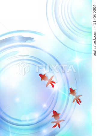 Goldfish summer greetings summer background 114560004