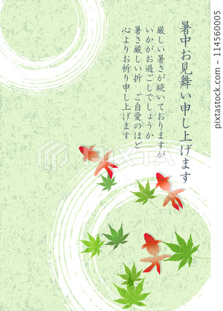 金魚夏天的問候楓葉背景 114560005
