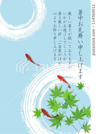 金魚夏天的問候楓葉背景 114560012