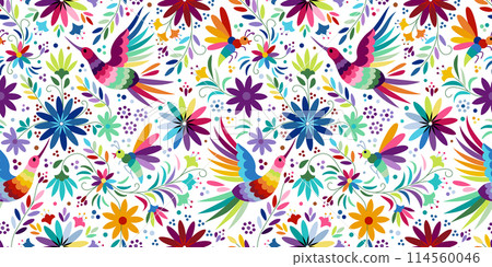 vector Mexican embroidery pattern 114560046