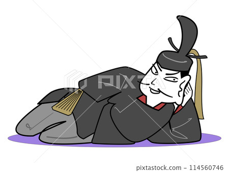 Heian period nobleman lying down Heian period nobleman lying down 114560746
