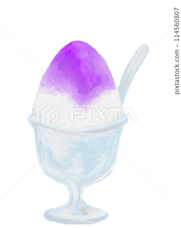 用蠟筆繪製的葡萄刨冰插圖 114560807