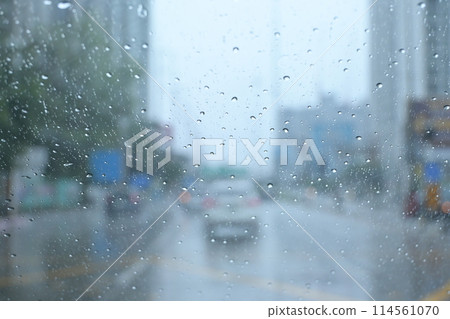 traffic on highway with cars on rainy day, blur background traffic on highway with cars on rainy day, blur background 114561070