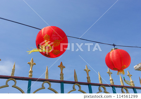 在馬來西亞檳城島的中國燈籠 在馬來西亞檳城島的中國燈籠 114561299