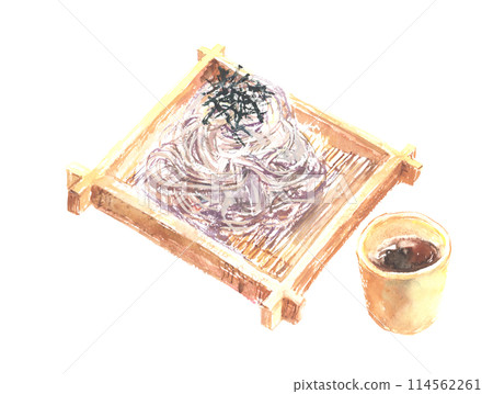 札魯蕎麥麵畫水彩的插圖 114562261