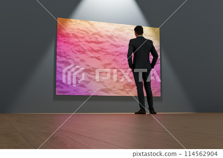Man in the exhibition hall 114562904