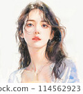 A staring girl 114562923