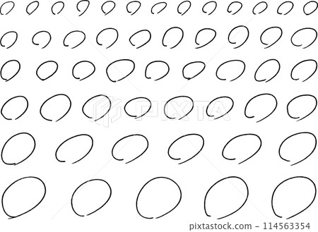 Hand-drawn circle material 114563354