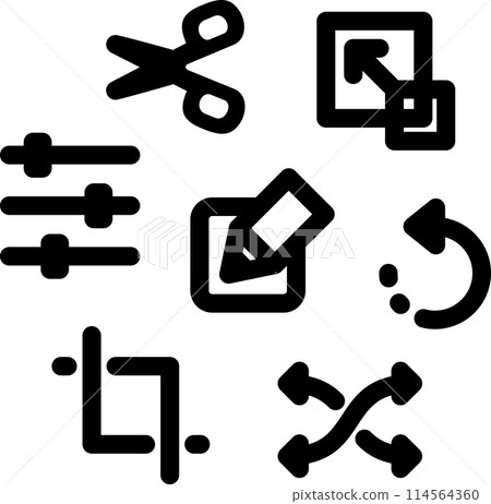 Image and video editing tool icons 114564360