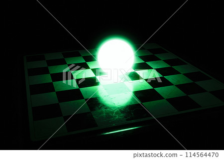 Bright glowing ball. 114564470