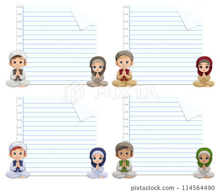 Diverse Children with Graphs in Classroom Diverse Children with Graphs in Classroom 114564490