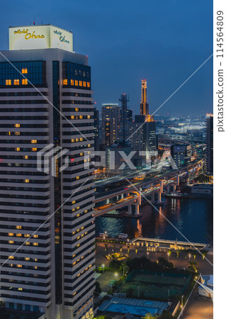Night view of Kobe from Kobe Port Tower Night view of Kobe from Kobe Port Tower 114564809