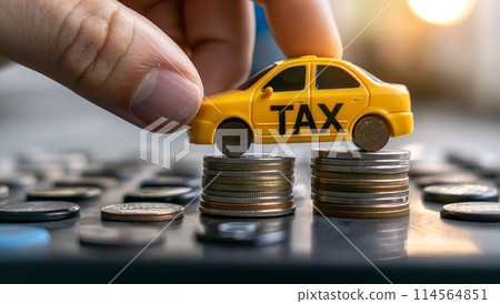 汽車稅和汽車維修費用的概念表示 114564851