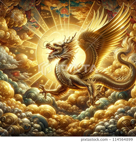 Golden white snake that brings good fortune 114564899