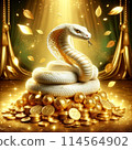 Golden white snake that brings good fortune 114564902