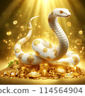 Golden white snake that brings good fortune 114564904
